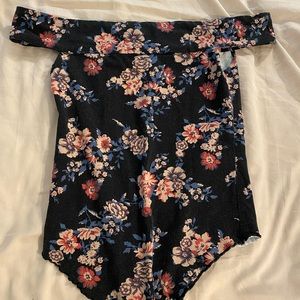 Free People Floral Body Suit
